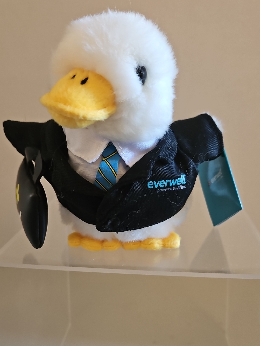 AFLAC Plush Everwell Duck Mascot in White and Yellow Voice Works